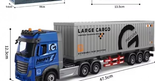 848-b5 Children's Remote Control Transport Truck – Double-Decker
